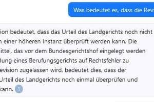 Der Fall wurde zur Revision zugelassen. Was das genau bedeutet, erläutert die KI ausführlich.