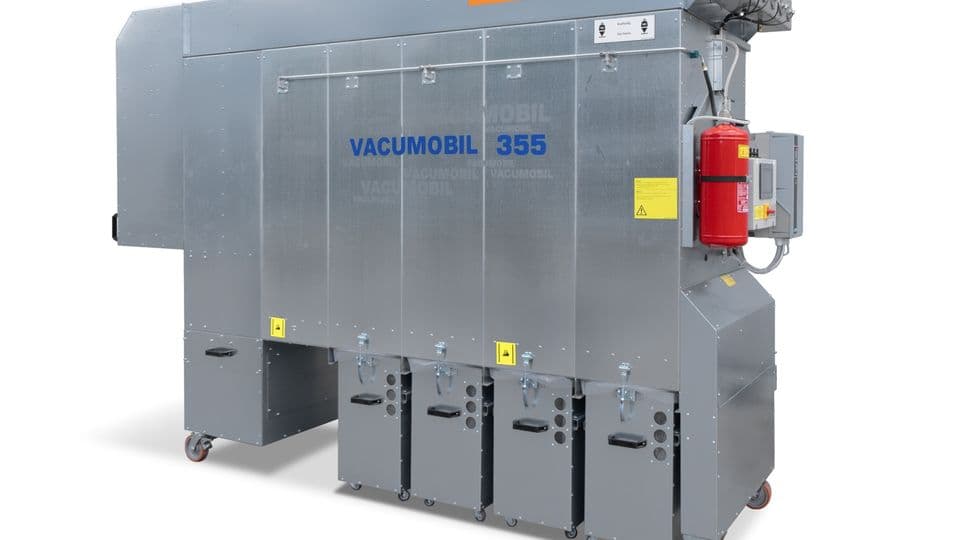 Der neu entwickelte Vacumobil 355 Entstauber hat einen maximalen Volumenstrom von bis zu 10.000 m3/h.
