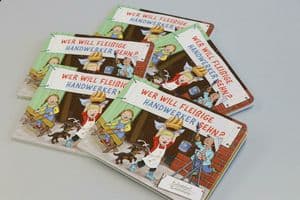 Sie wollen auch so ein Buch haben? Wir verlosen 5 Exemplare des Kinderbuchs auf dem Facebook-Kanal von handwerk.com!