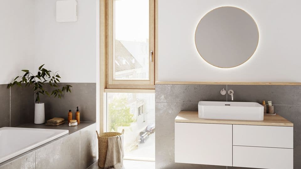 Der Wandlüfter AEROTUBE WRG smart steht für die intelligente Vernetzung ohne separate Kabel und eine integrierte Wärmerückgewinnung von bis zu 90 Prozent.