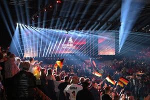Die deutschen Teilnehmerinnen und Teilnehmer wurden kräftig von ihren Fans unterstützt.
