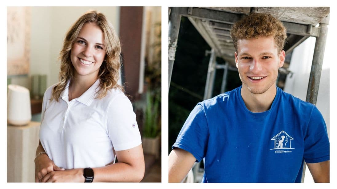 So hatten sich die Finalisten Emily Maichle und Maximilian Buerger im Online-Voting präsentiert.
