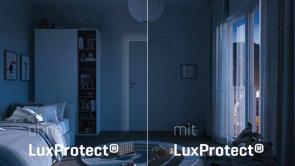 Die Zargendichtung LuxProtect von Huga minimiert effektiv den Lichteinfall im Türfalz.