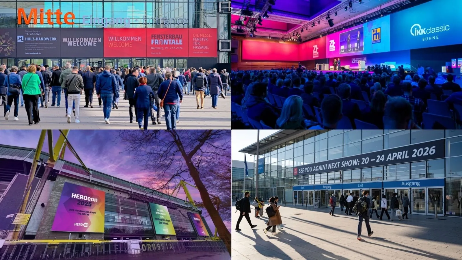 Ob Holz-Handwerk, Zukunft Handwerk. HeroCon onder Hannover Messe: 2026 gibt es viele Termine, die für Handwerker interessant sind.