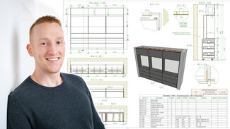 Arbeitserleichterer: Tobias Naumer übernimmt mit Pro-plans aufwändige Konstruktionszeichnungen für Kunden aus dem Holzhandwerk. 