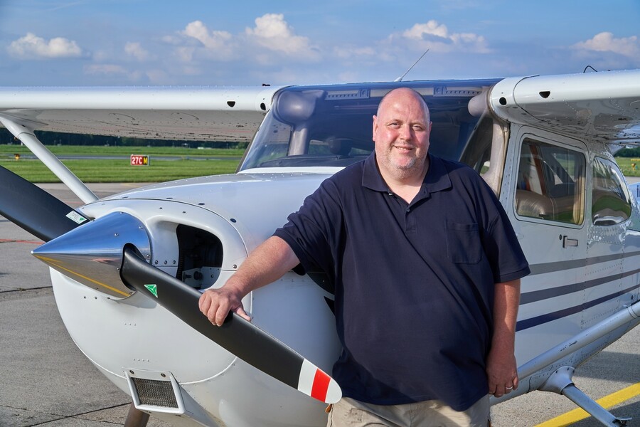 Frank Meyer ist Maurer, Unternehmer und Pilot aus Leidenschaft.